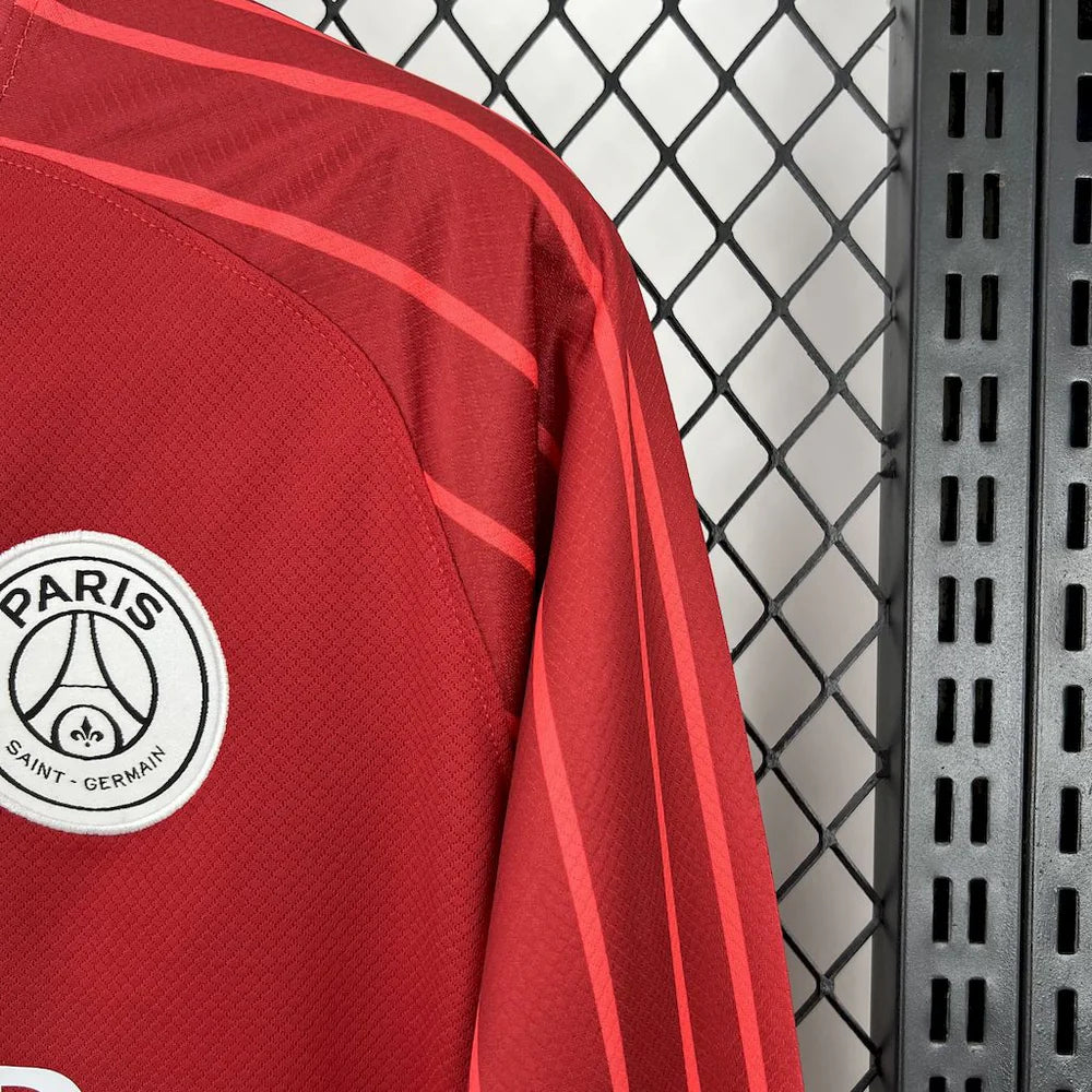 Maillot Paris Saint-Germain manches longues rouge 25/26