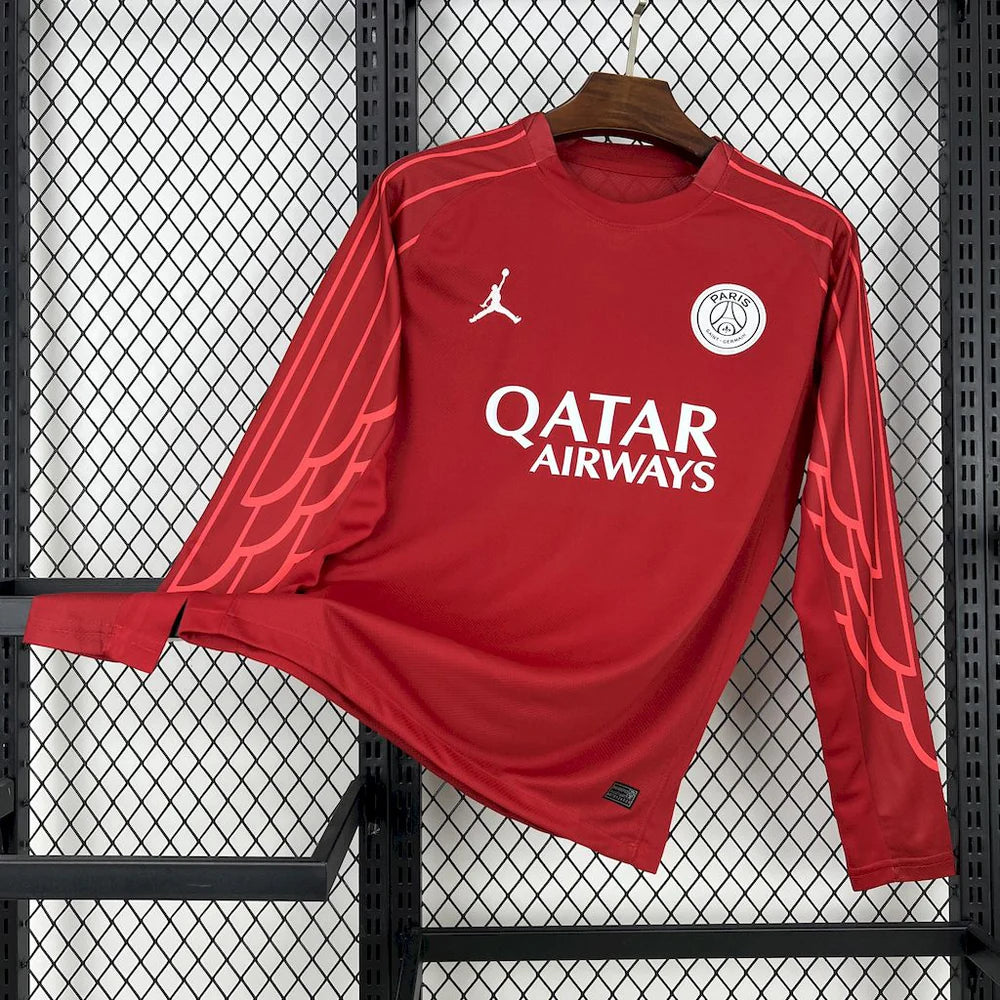 Maillot Paris Saint-Germain manches longues rouge 25/26